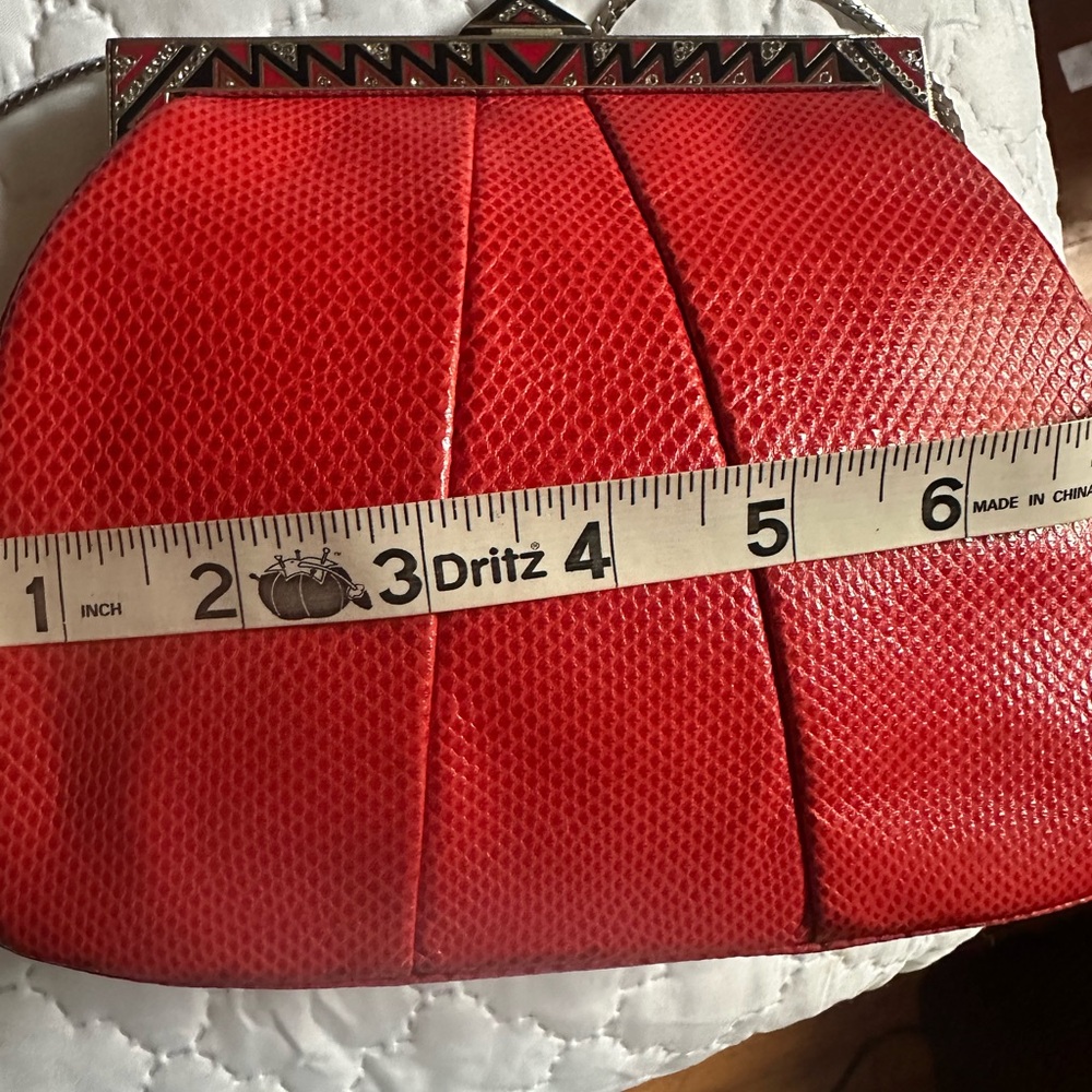 Red Textured Women's Bag